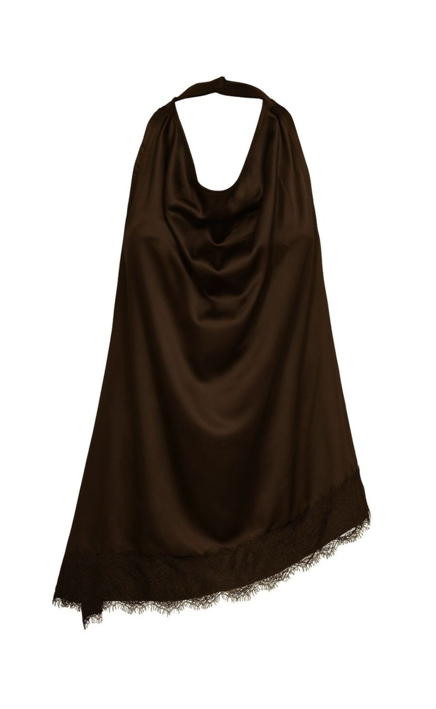 A-View Top - Katti Asymetric - Dark Brown