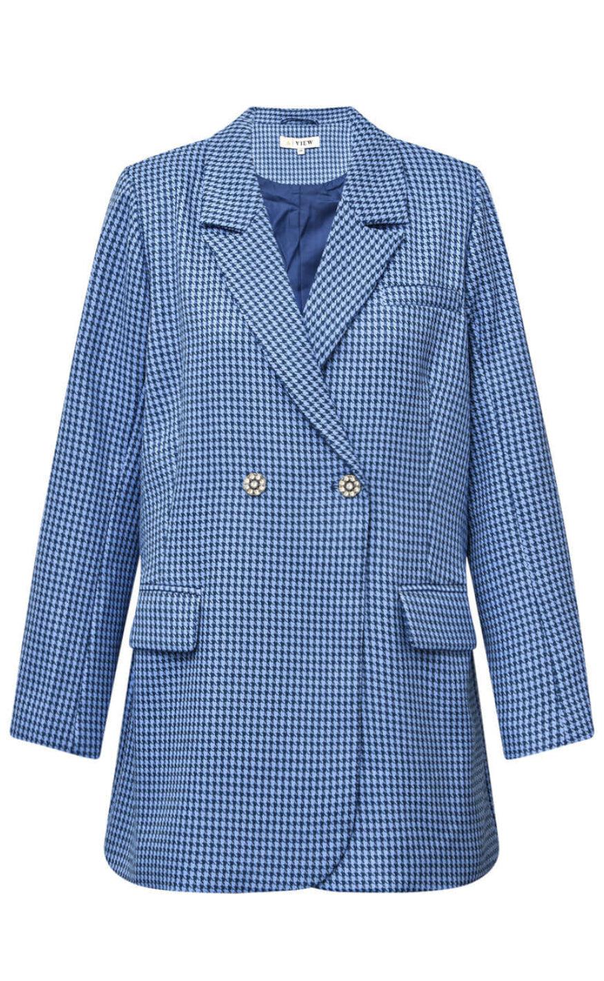 A-view Blazer - Annali Pepita - Blue