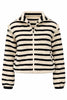 *AKTIVER IKKE* Say INA Copenhagen Fleece Jakke - Fia - Beige W. Black Stripes