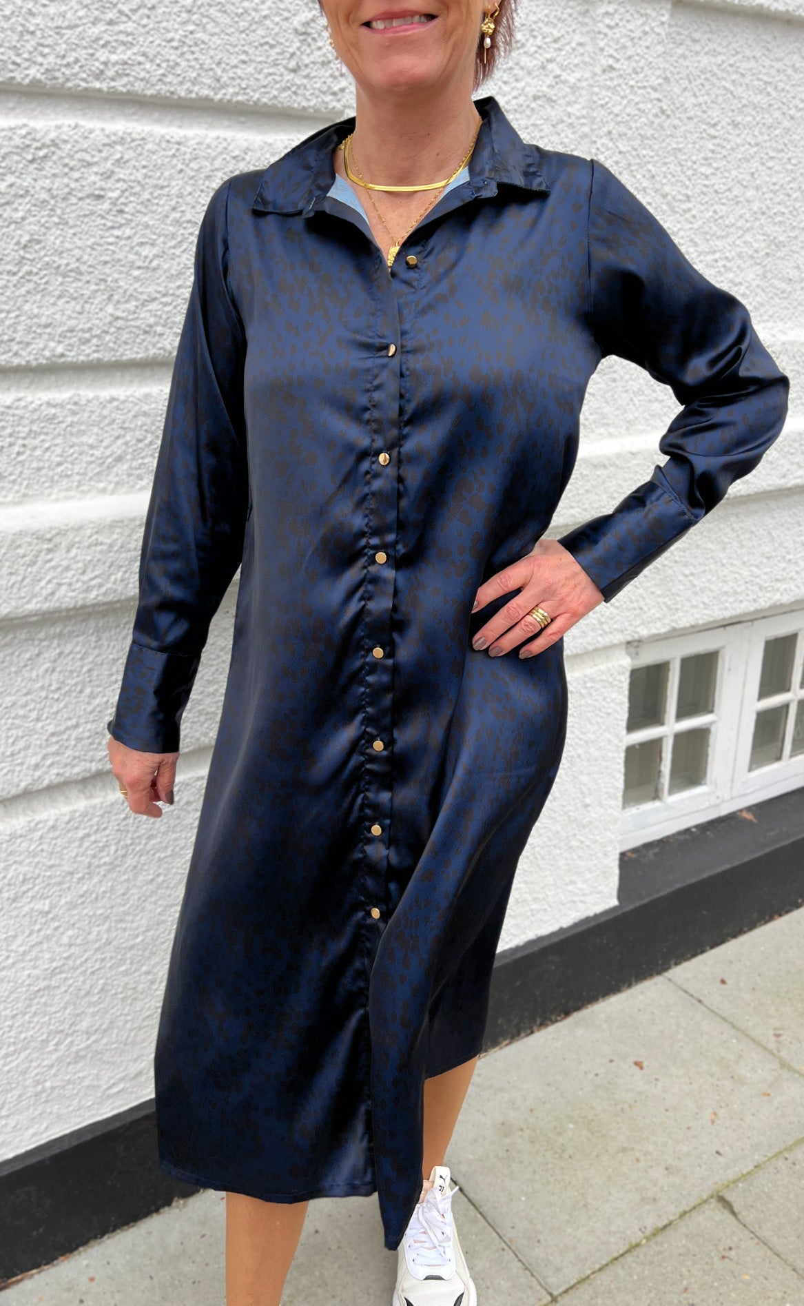 *AKTIVER IKKE* - Say INA Copenhagen Kjole - Maria - Midnight Leopard
