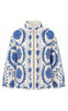 Say INA Copenhagen Jakke - Abella - Off White W. Blue Embroidery