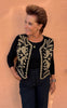Say INA Copenhagen Vest - Abella - Black w. Gold Embroidery