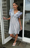 **Aktiver ikke** Continue Kjole - Tilde - Blue Stripe Mix **Aktiver ikke**
