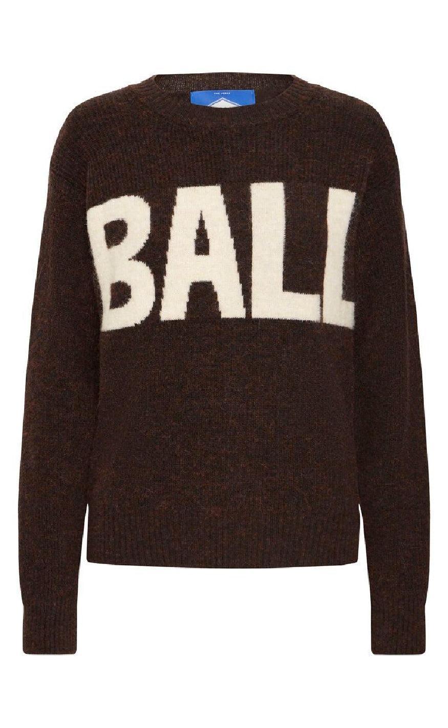 BALL Original Striktrøje - Stacy Logo - Coffee Bean