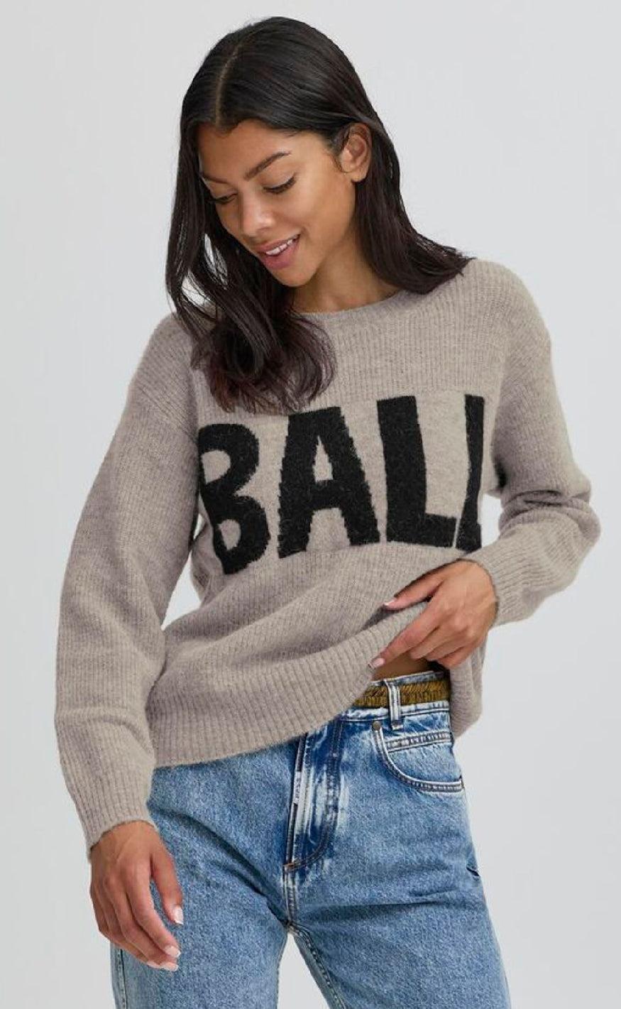 BALL Original Striktrøje - Stacy Logo - Vintage Khaki