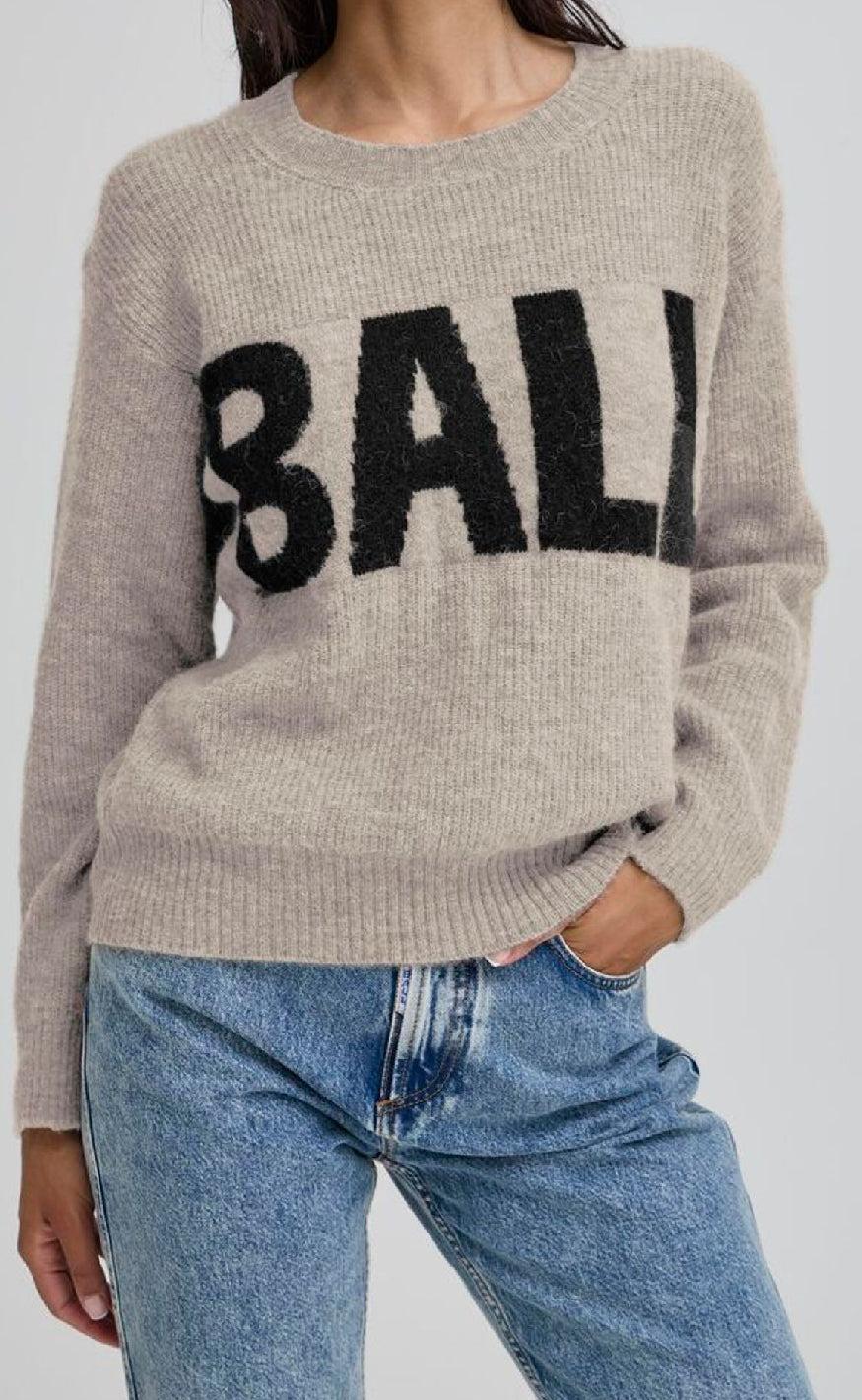 BALL Original Striktrøje - Stacy Logo - Vintage Khaki