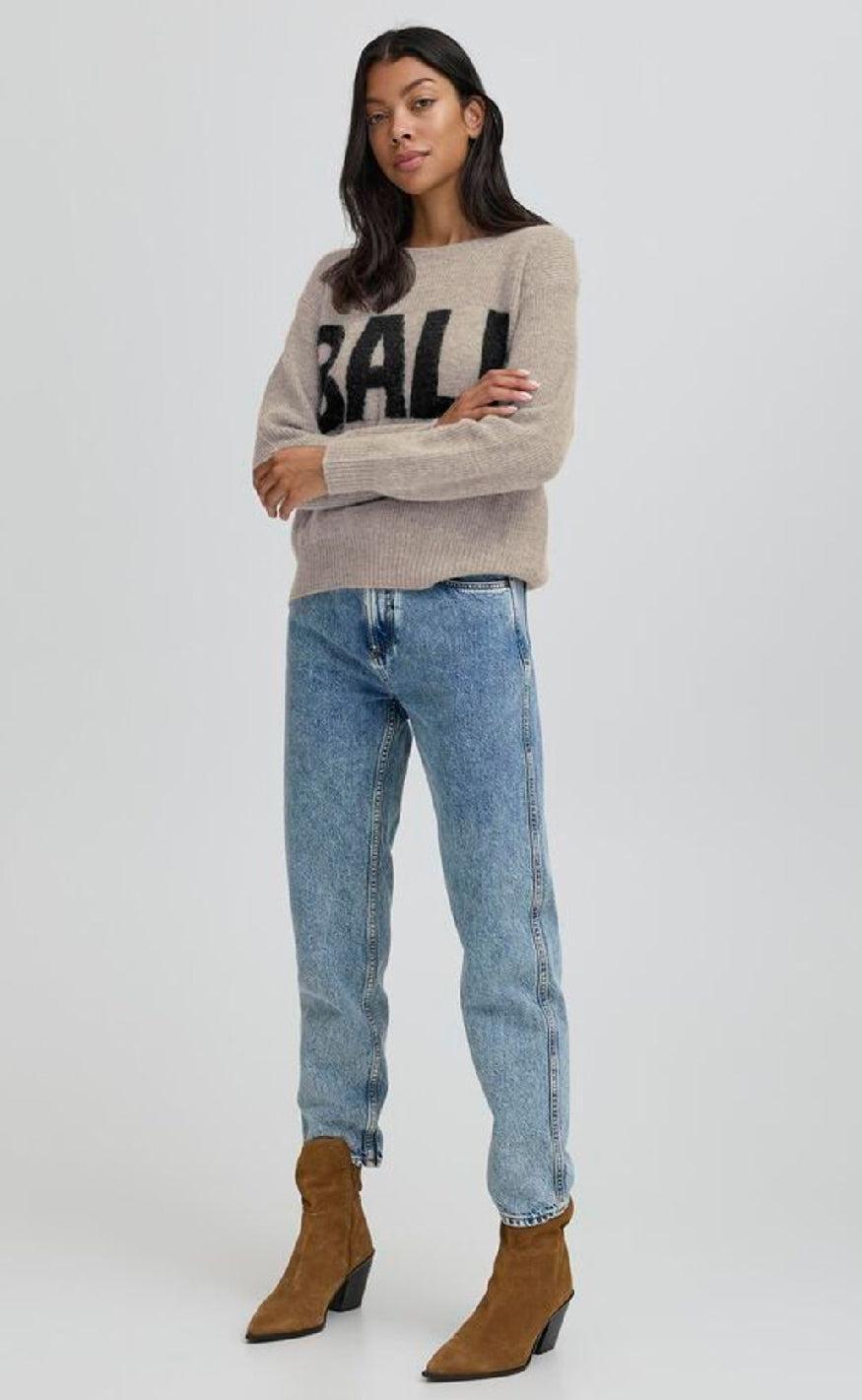 BALL Original Striktrøje - Stacy Logo - Vintage Khaki