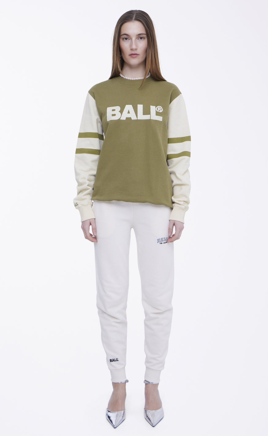 BALL Original Sweatshirt - Brown - Green Olive