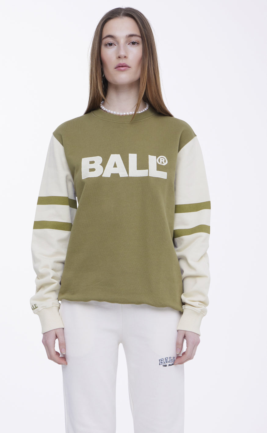 BALL Original Sweatshirt - Brown - Green Olive