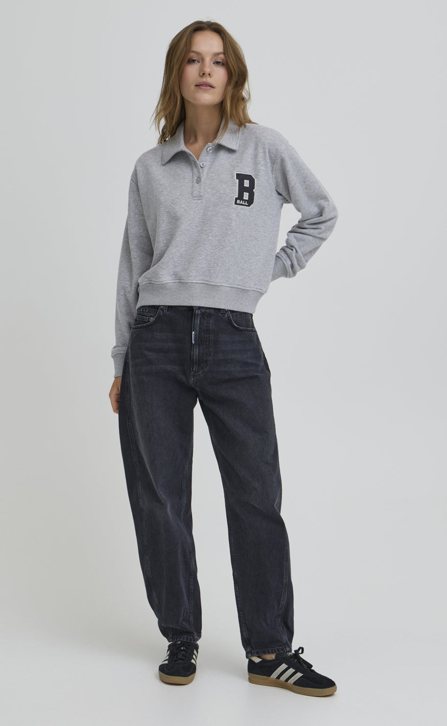 BALL Original Sweatshirt - Riva Polo - Medium Gray Melange