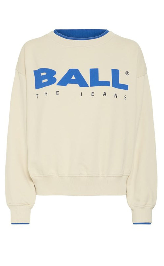BALL Original Sweatshirt - Simona - Birch w. Olympia Blue