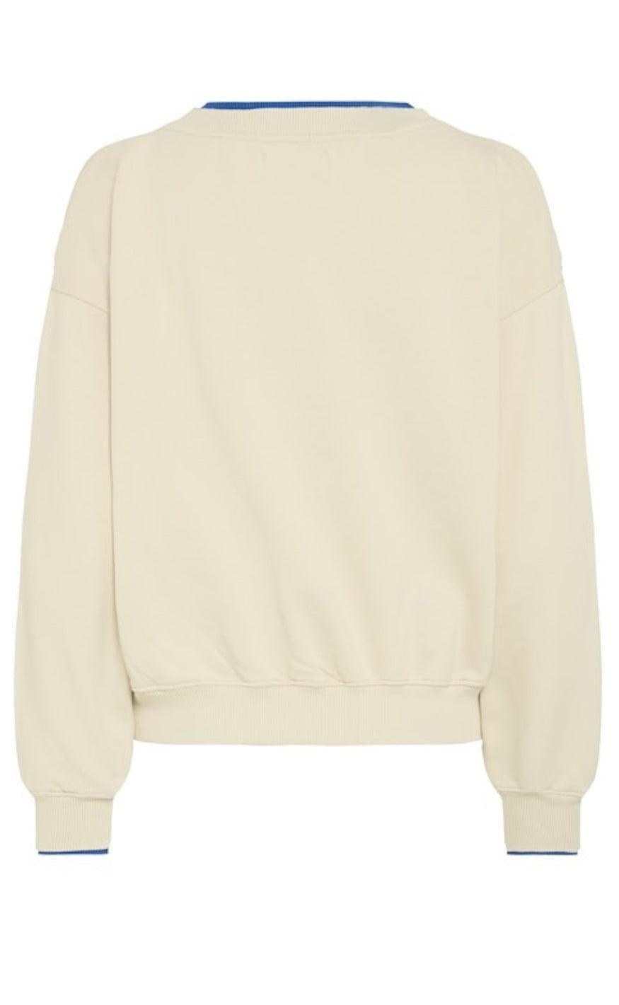 BALL Original Sweatshirt - Simona - Birch w. Olympia Blue