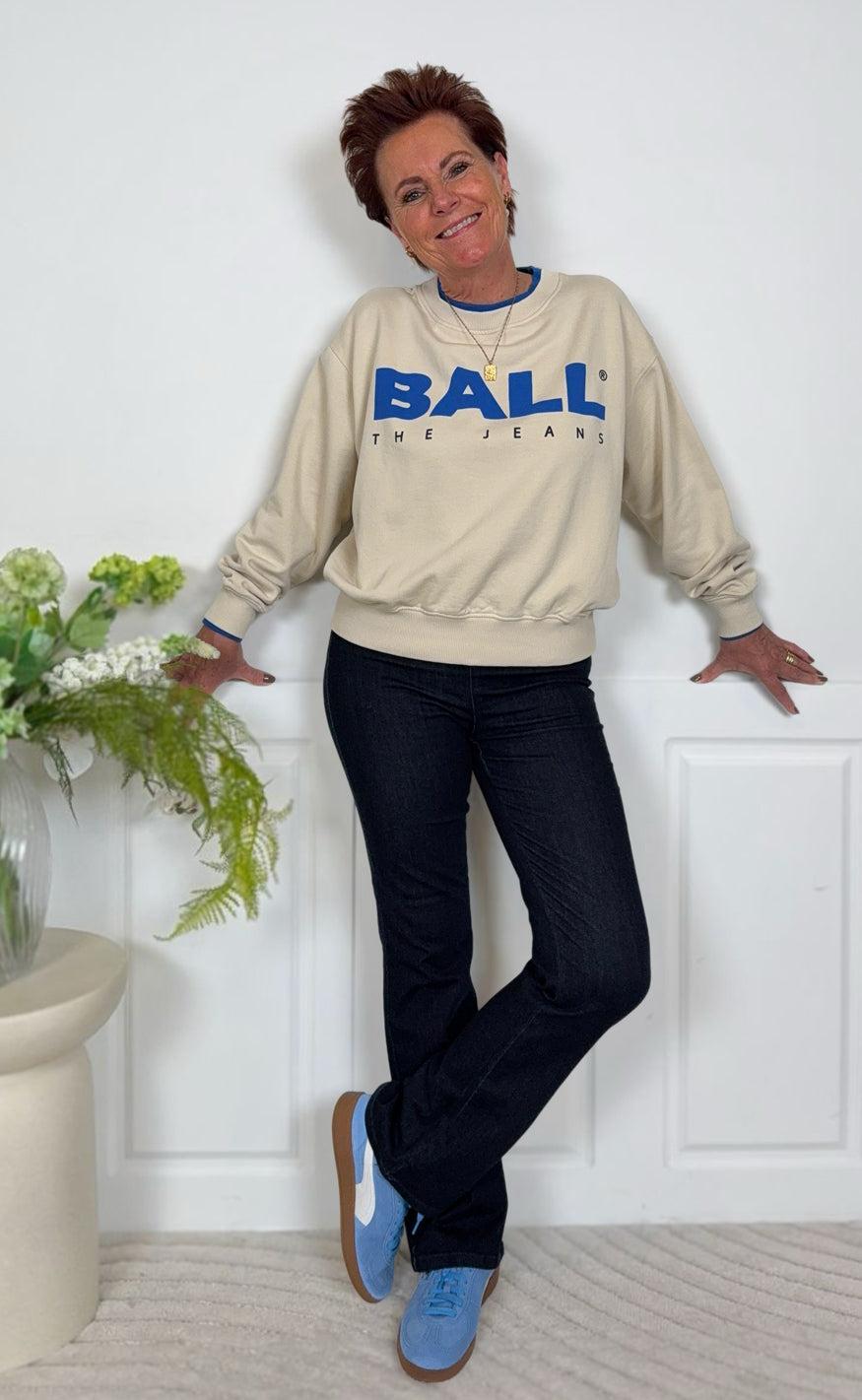 BALL Original Sweatshirt - Simona - Birch w. Olympia Blue