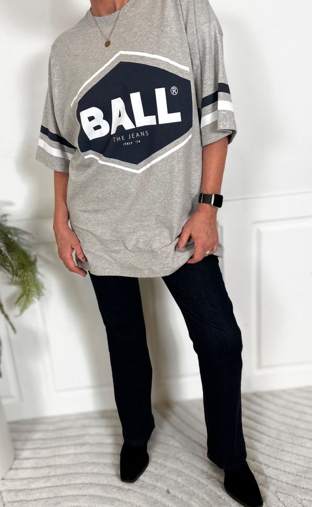 BALL Original T-shirt - Noemi - Medium Grey Melange