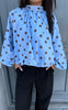 Say INA Copenhagen Bluse - Diana Dot - Blue W. Brown Dots