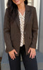 Say INA Copenhagen Blazer - Liva - Dark Brown Pinstripe