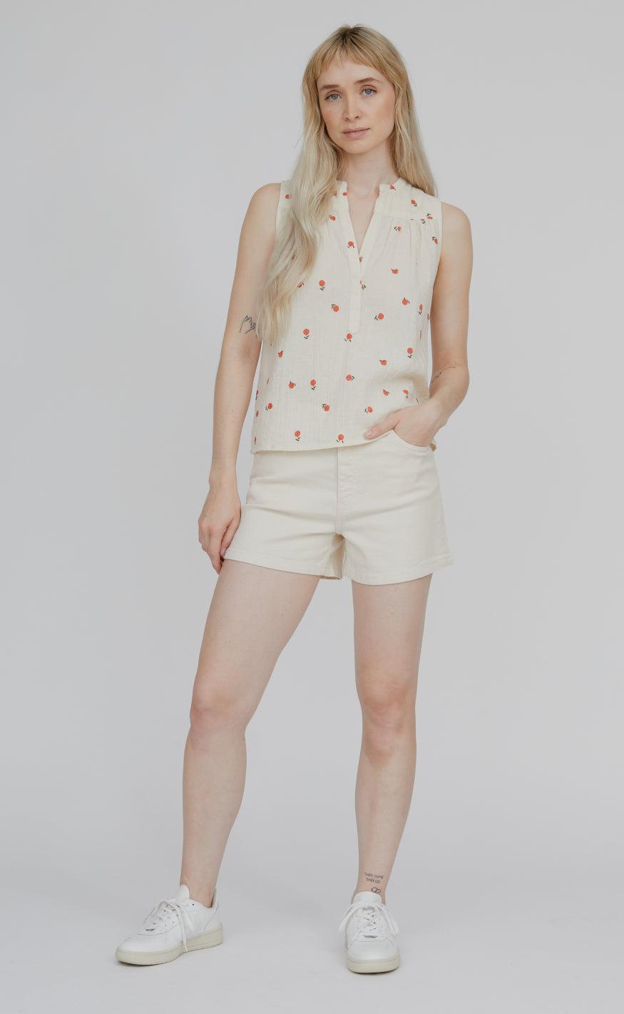 Basic Apparel Bluse - Ember - Birch / Dusted Clay
