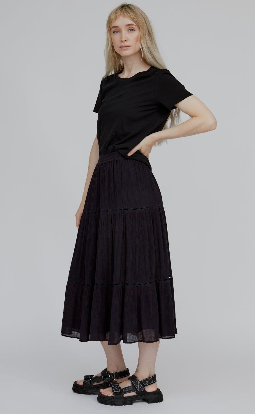 Basic Apparel Nederdel - Azela - Black