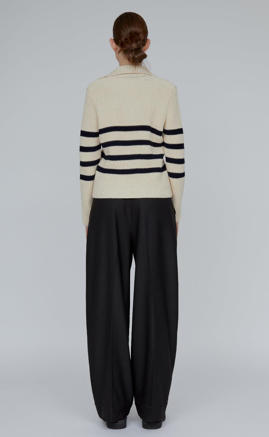 Basic Apparel Sweater - Sweety Polo - Birch/Black