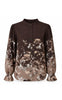 Say INA Copenhagen Skjorte - Carly LS - Brown w. Flower Print