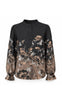 Say INA Copenhagen Skjorte - Carly LS - Black w. Flower Print