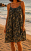 Black Colour Kjole - Minna  Short Strap - Camouflage