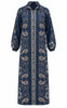 Say INA Copenhagen Kjole - Christel - Navy Blue w. Flower Paisley Print