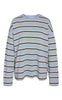 Noisy May Bluse - Ember Stripe - Cashmere Blue / French Vanilla / Chocolate Brown