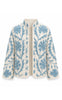 Say INA Copenhagen Jakke - Abella - Off White W. Blue Embroidery