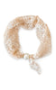 Tim & Simonsen Tørklæde - Chloe Lace Scarf w. magnetic pearl - Latte