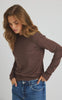 Luxzuz Bluse - Segberg Stripe - Cocoa Brown