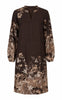 Say INA Copenhagen Kjole - Carly LS - Brown w. Flower Print