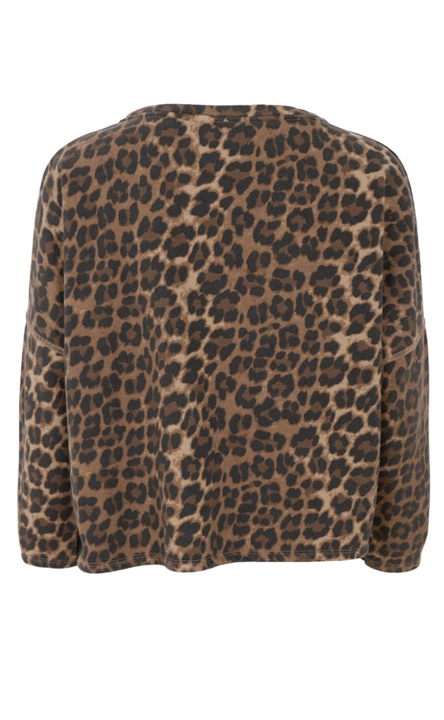 Black Color Sweatshirt - Zelda - Leopard