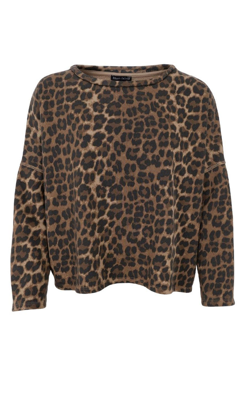 Black Color Sweatshirt - Zelda - Leopard