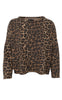 Black Color Sweatshirt - Zelda - Leopard