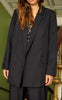 Black Colour Blazer - Zarra - Black