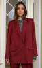 Black Colour Blazer - Zarra - Wine