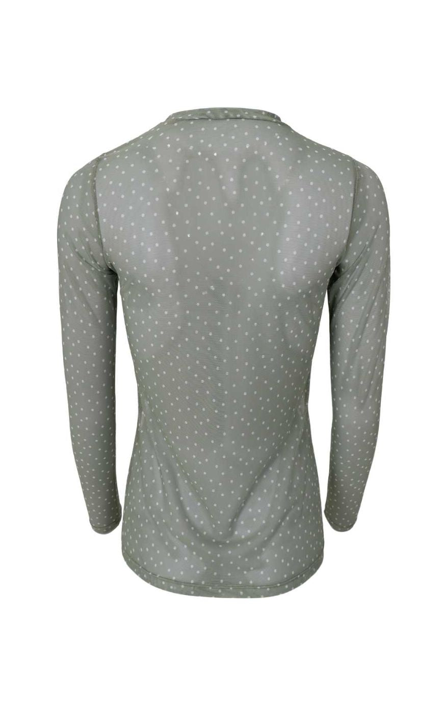 Black Colour Bluse - Anne Mesh - Green Dot