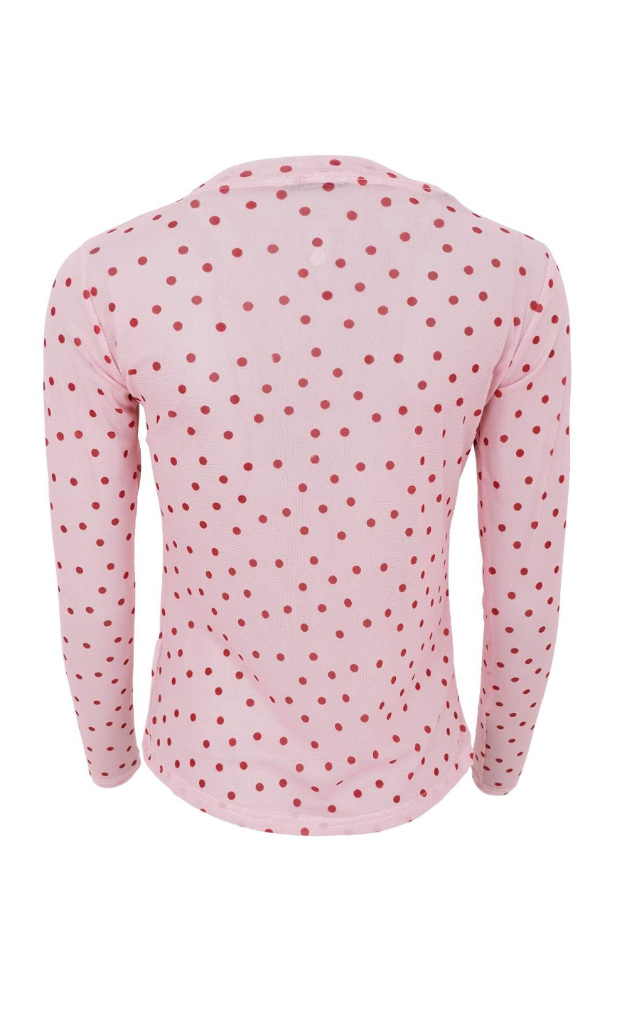 Black Colour Bluse - Annie Mesh - Rose Dot