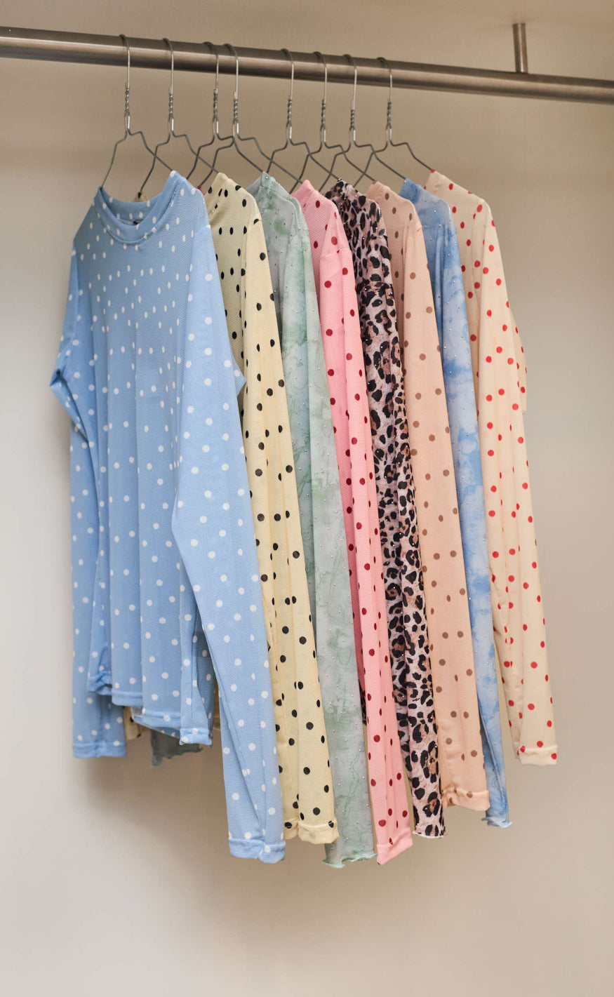 Black Colour Bluse - Annie Mesh - Yellow Dot