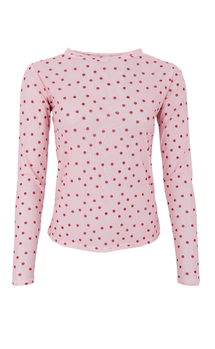 Black Colour Bluse - Annie Mesh - Rose Dot