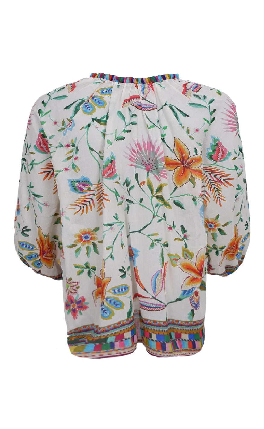 Black Colour Bluse - Art - Warm Orange