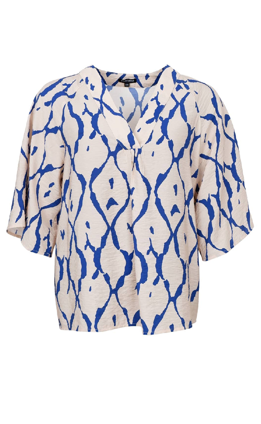 Black Colour Bluse - Chloe - Blue