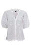 Black Colour Bluse - Elva - White