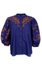Black Colour Bluse  - Fiona  - Navy Blue