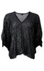 Black Colour Bluse - Glam - Black