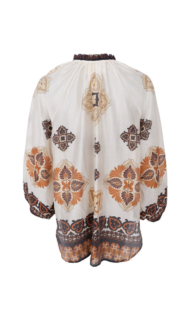 Black Colour Bluse - Hayley - Creme