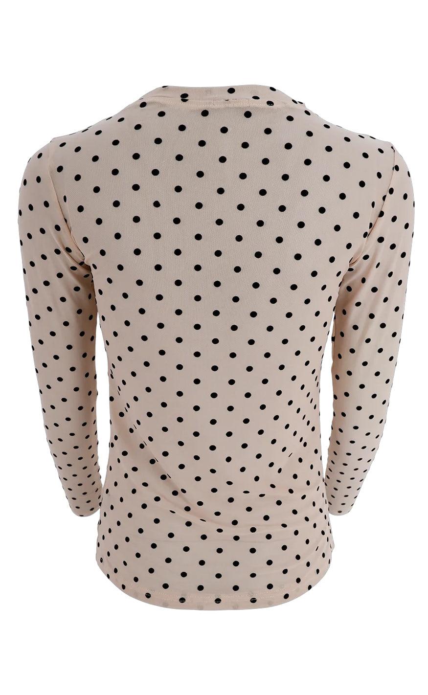 Black Colour Bluse - Jennie - Beige