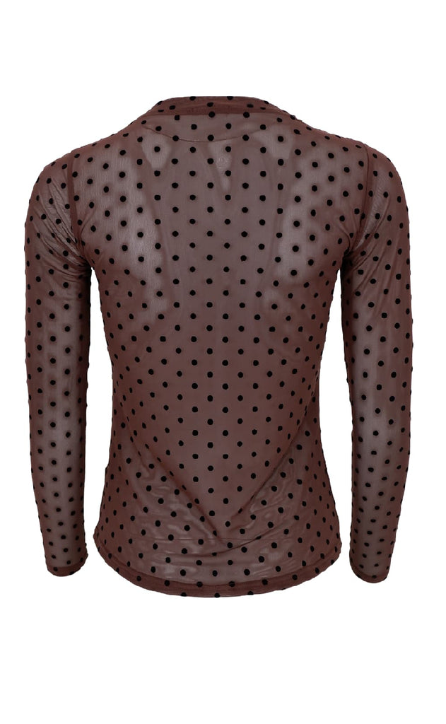 Black Colour Bluse - Jennie - Coffee