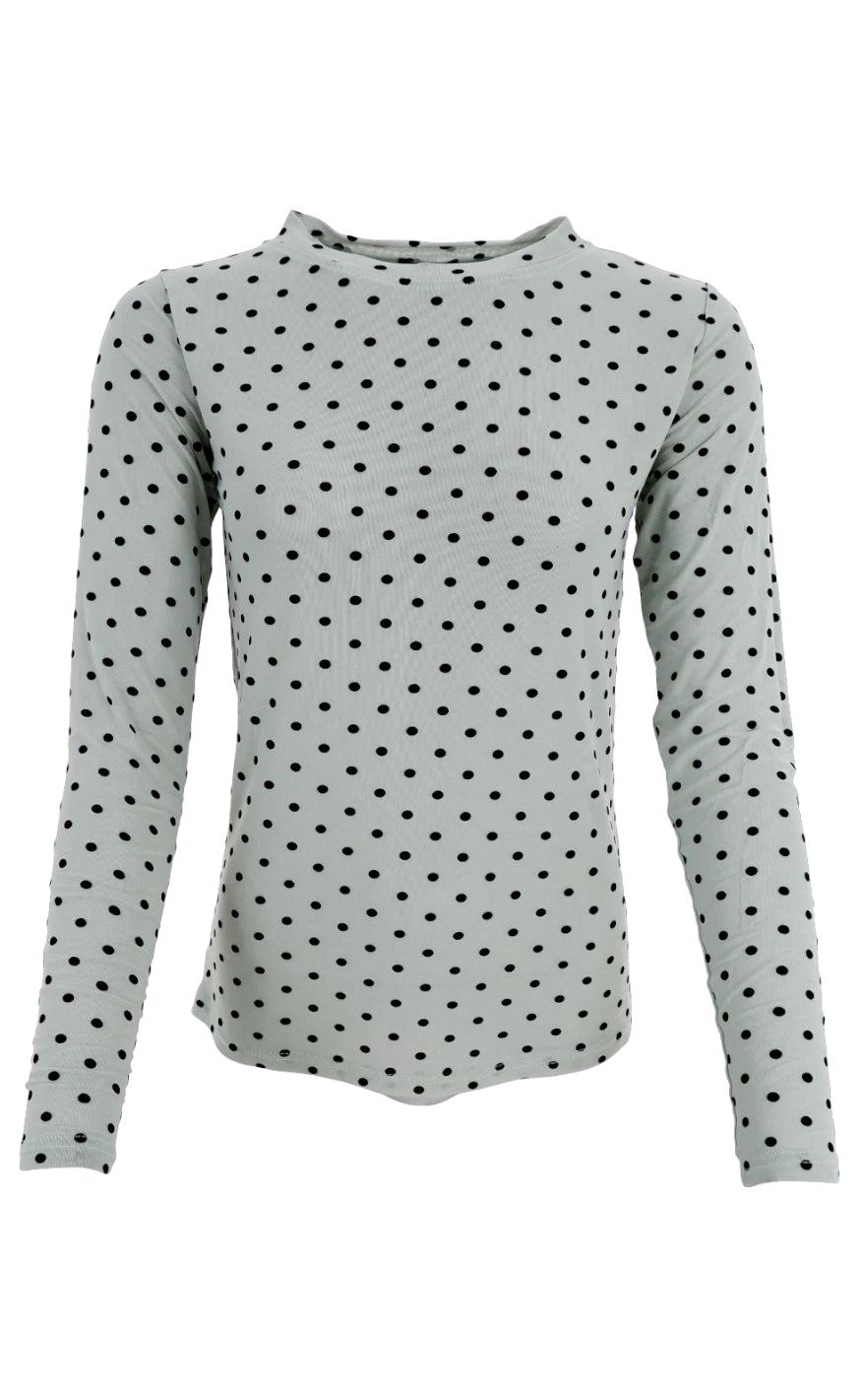 Black Colour Bluse - Jennie - Pastel Green